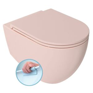 ISVEA INFINITY závěsná WC mísa, Rimless, 36,5x53cm, růžová Salmon 10NF02001-2S