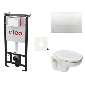 Cenově zvýhodněný závěsný WC set Alca do lehkých stěn / předstěnová montáž+ WC S-Line S-line Pro SIKOASP5
