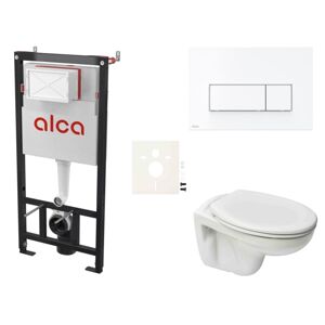 Cenově zvýhodněný závěsný WC set Alca do lehkých stěn / předstěnová montáž+ WC S-Line S-line Pro SIKOASP7
